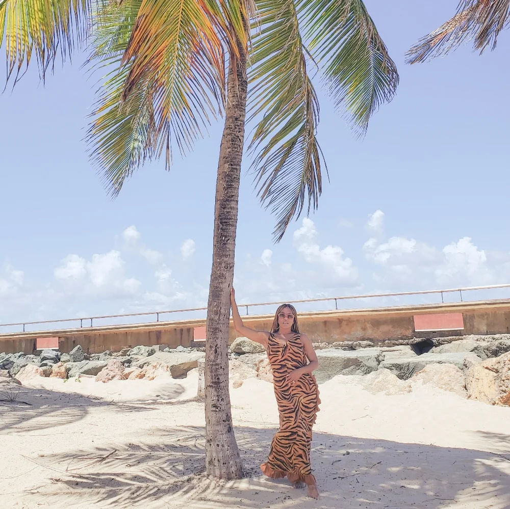 🚫SOLD🚫Tiger Print Maxi Dress - Picture 9 of 12